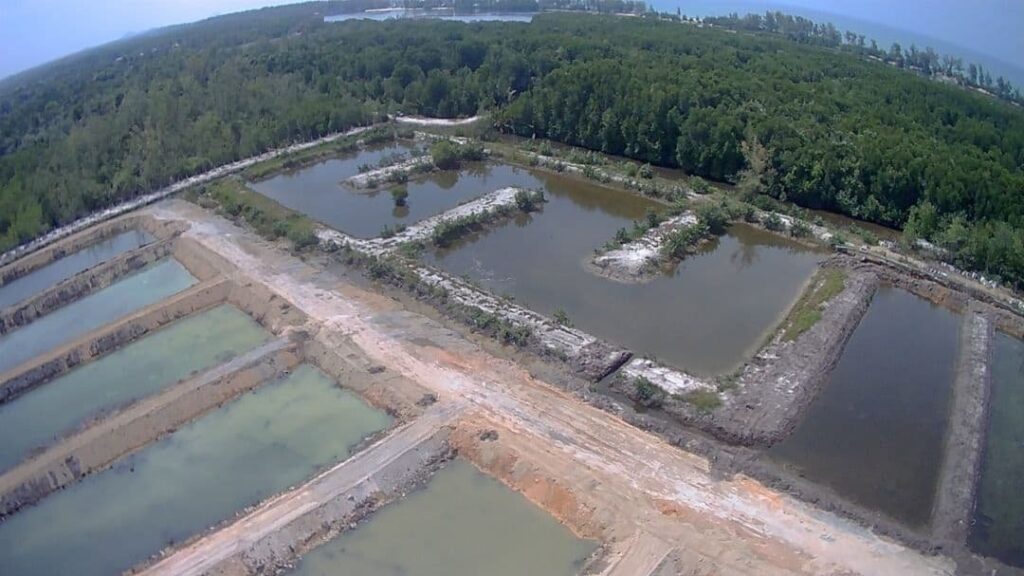 Earthworks and ponds