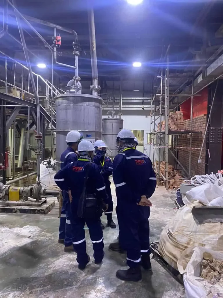 P-Excell team at a processing plant