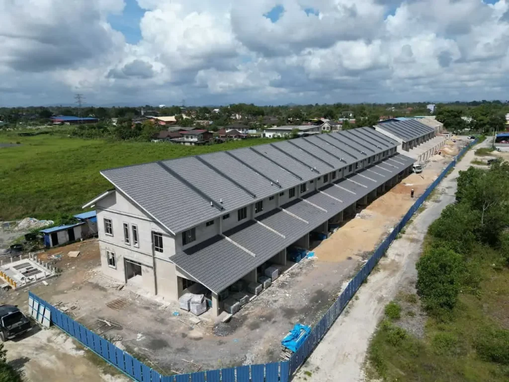 Houses under construction